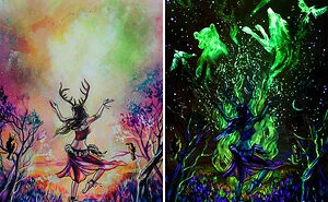 My Glowing Paintings Show Their Hidden Meanings When In The Dark (29 New Pics)