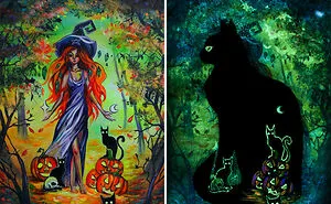 My Glowing Paintings Show Their Hidden Meanings When In The Dark (29 New Pics)
