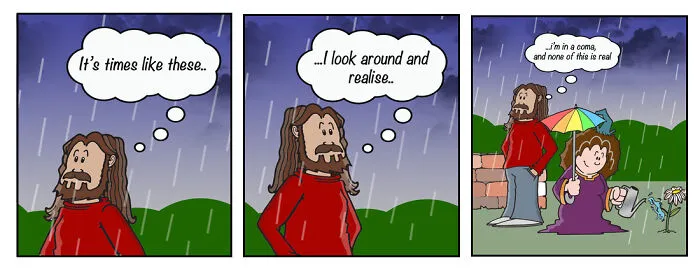 During My Mental Breakdown, I Started Creating Cartoon Strips Of My Best Friend's Life And Here's 20 Of Them