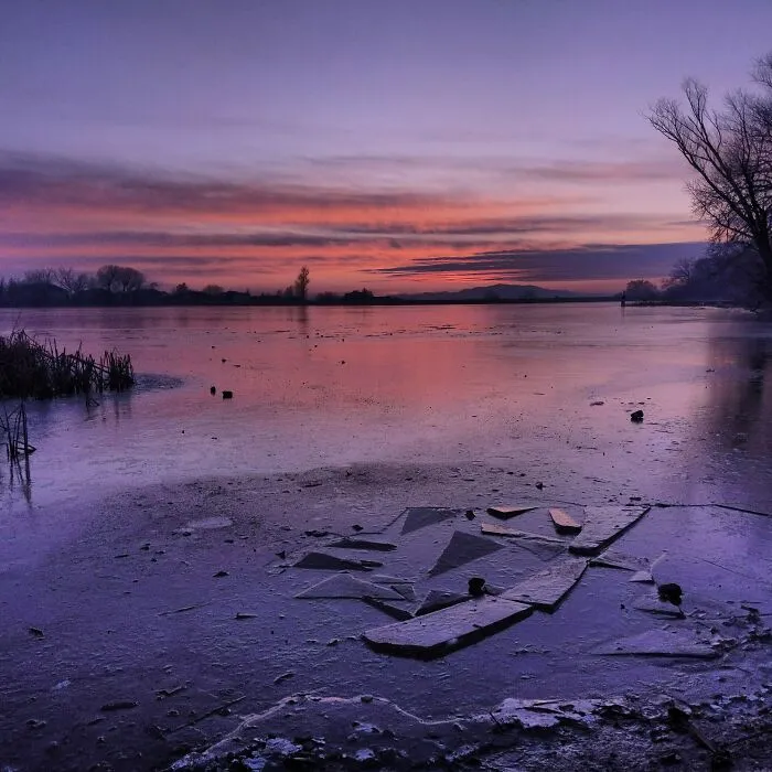 Winter Sunset In Utah