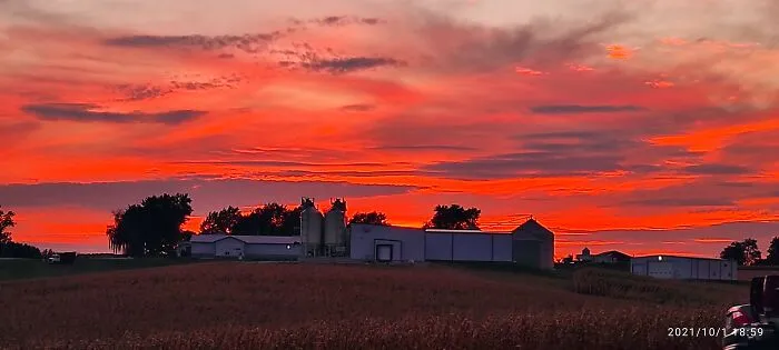Fire In The Sky. Iowa, October 2021