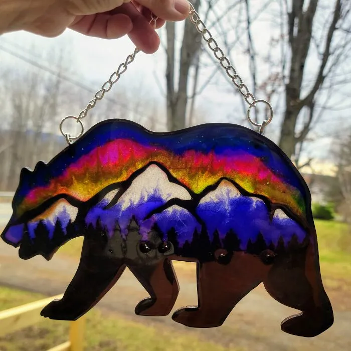 Resin Art Using A Wood Cutout