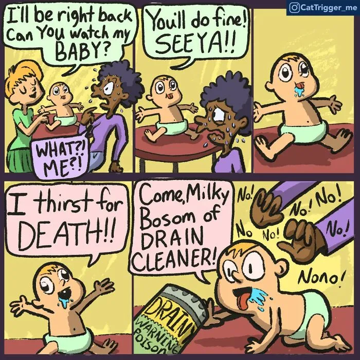 30 Hilariously Twisted Comics By “Cat Trigger”