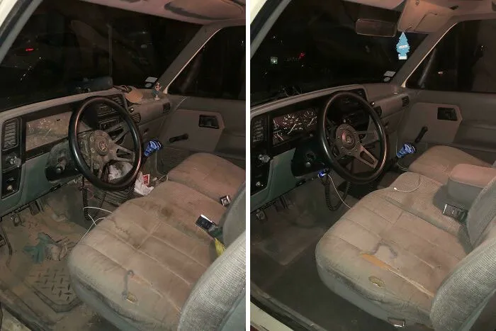 I’m 17 And Just Bought My First Car, An Old Farm Truck. Here And There I Detailed It And Here Are My Results.