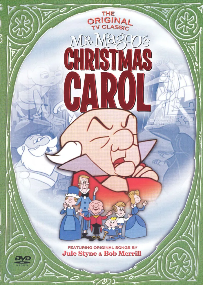 DVD cover of Mr. Magoo's Christmas Carol, an animated holiday movie classic.