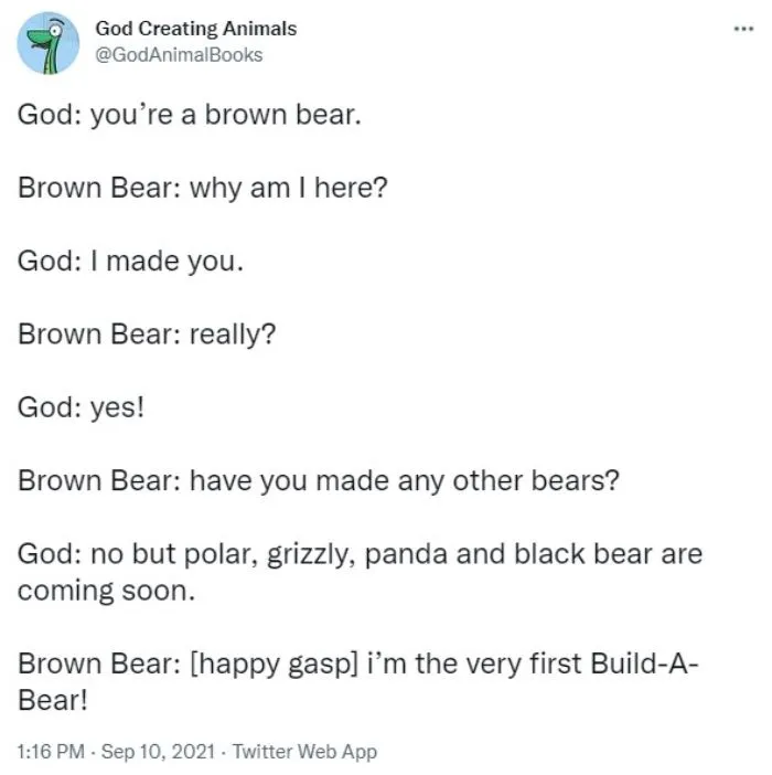 God Creates A Brown Bear