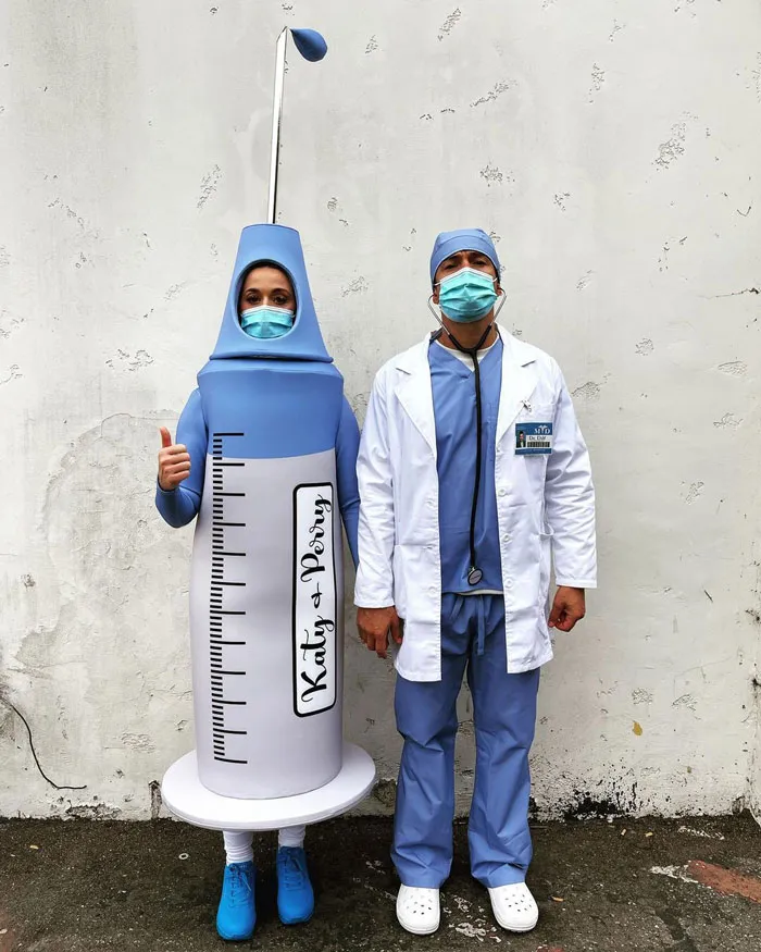 Katy Perry And Orlando Bloom As A Covid Vaccine And Dr. Dilf