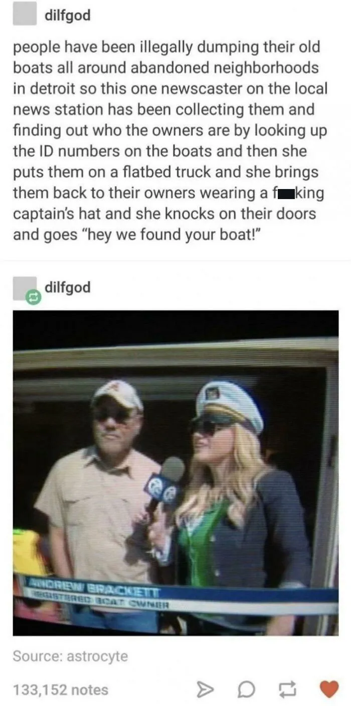 News Lady Shames People Who Are Illegally Dumping Their Boats
