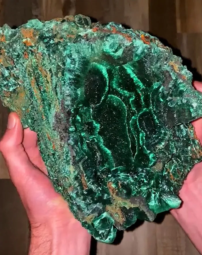 Raw Velvety Malachite