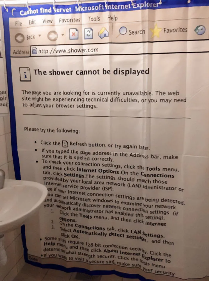 I'll See Your Shower Curtain And Raise You My Shower Curtain