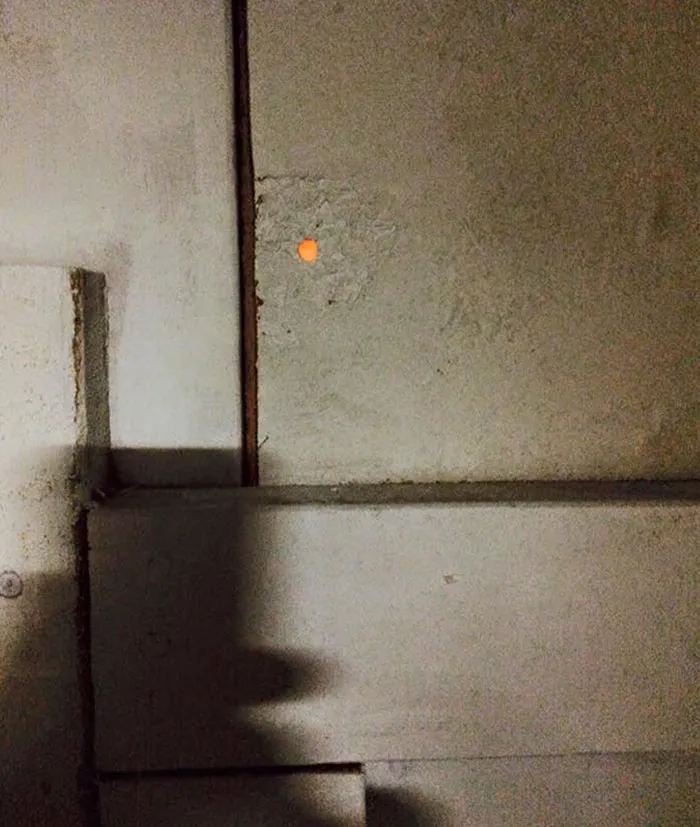 Renovating A Bathroom In The House We Just Bought, Found A Peephole