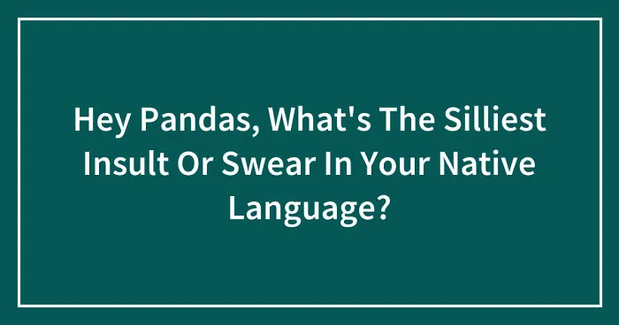Hey Pandas, What's The Silliest Insult Or Swear In Your Native Language? (Closed)