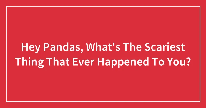 Hey Pandas, What's The Scariest Thing That Ever Happened To You?