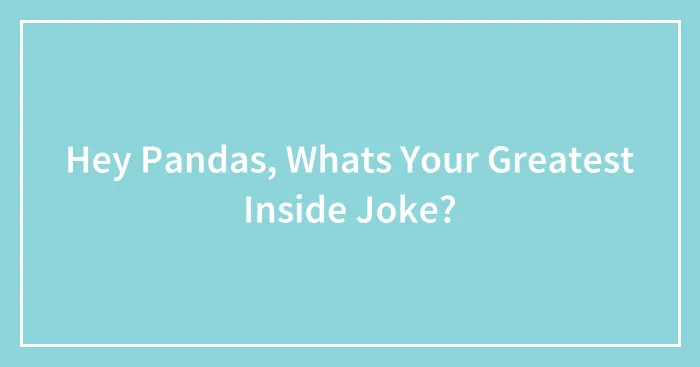 Hey Pandas, Whats Your Greatest Inside Joke? (Closed)