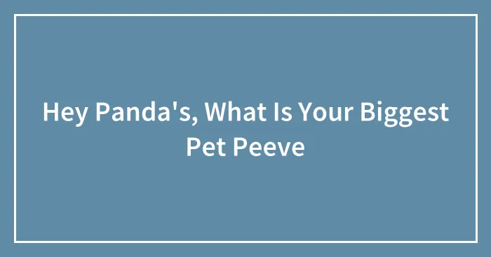 Hey Panda's, What Is Your Biggest Pet Peeve