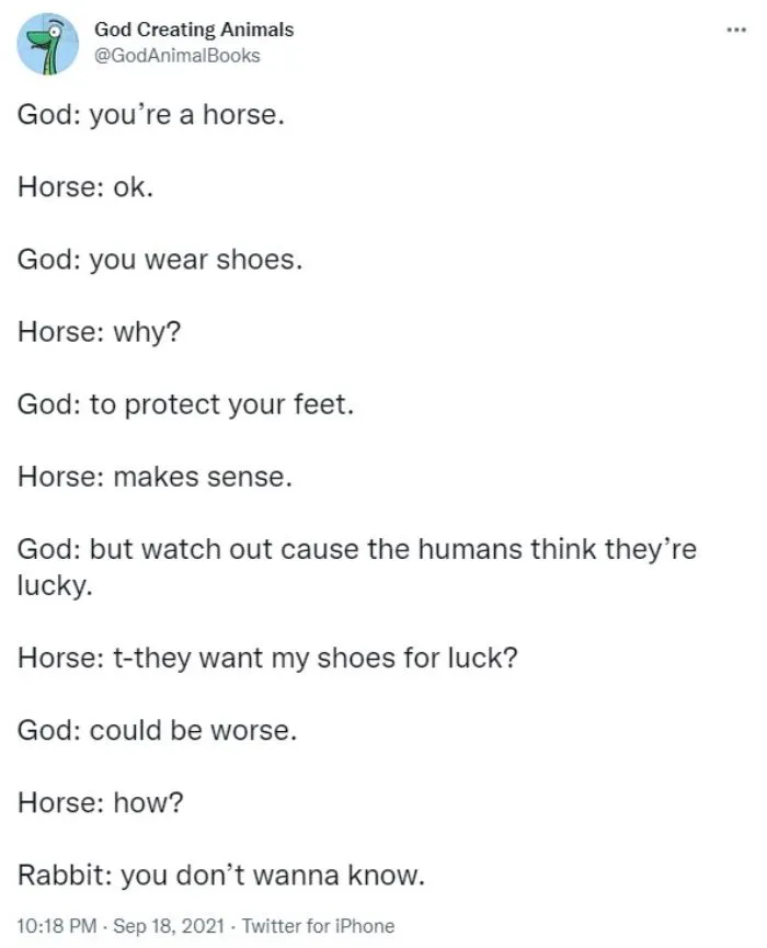God Creates A Horse