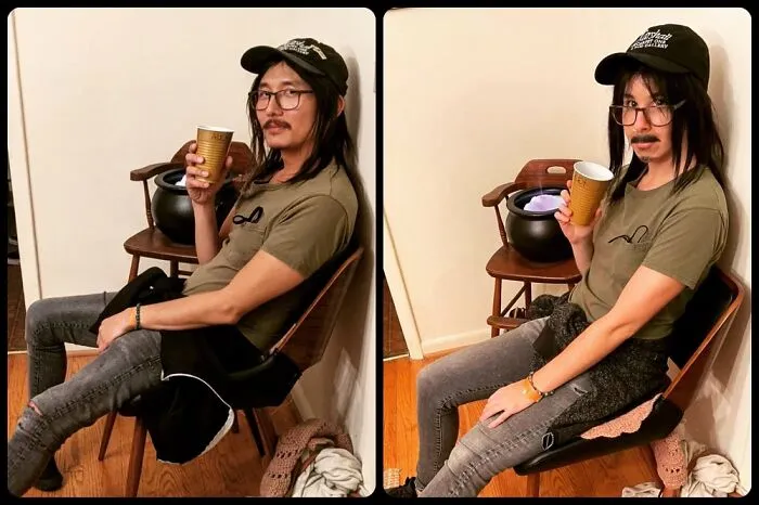 My Girlfriend Dressed Up As Me For Halloween.