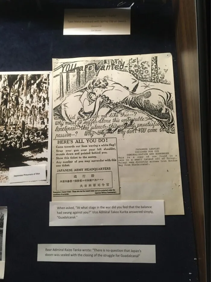 On Display At The Air Zoo In Kalamazoo Michigan - Wwii, National Guadalcanal Memorial Exhibit