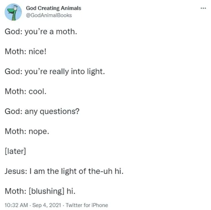 God Creates A Moth