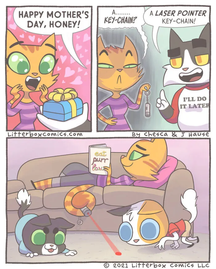 My Parenting Experience In 30 Comics With A Feline Twist (New Pics)