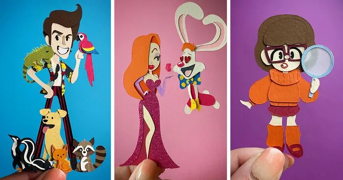 I Made Paper Art Of 26 Popular Characters For Each Letter Of The Alphabet