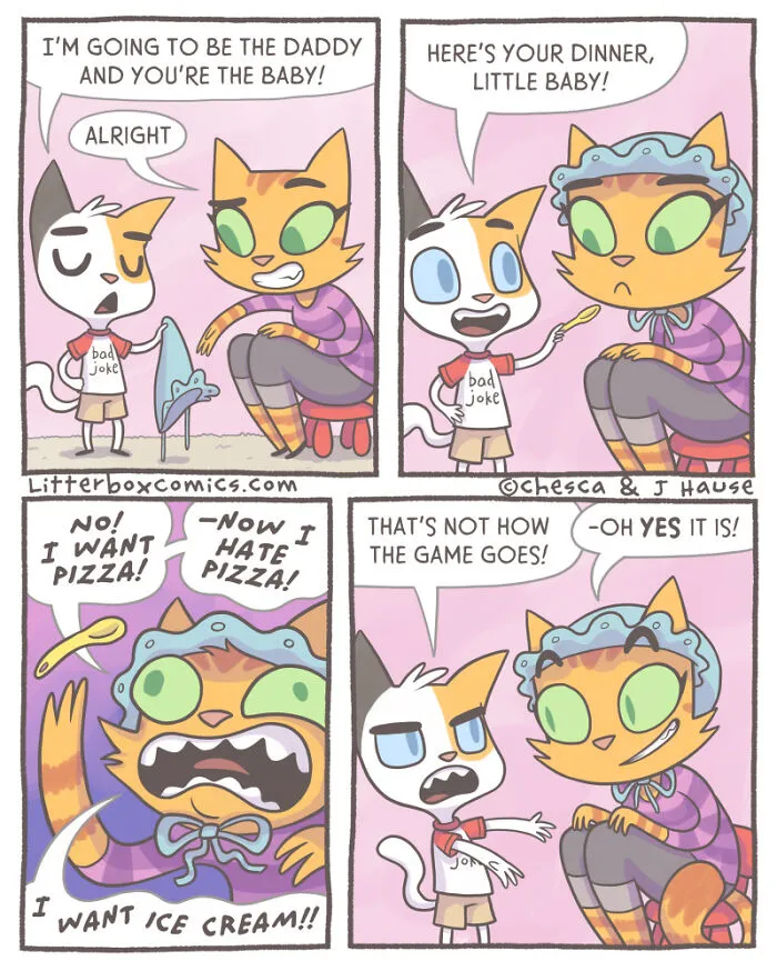 My Parenting Experience In 30 Comics With A Feline Twist (New Pics)