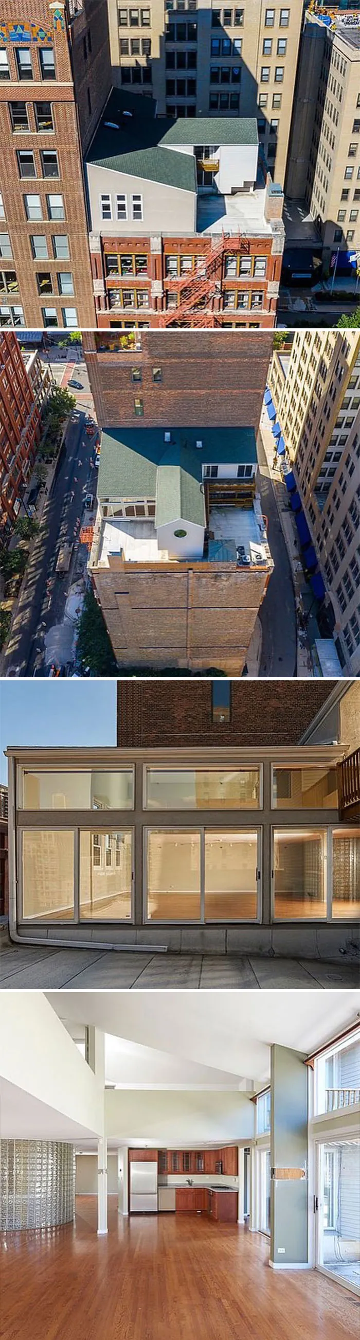Construyeron una casa en la azotea en Chicago. $699,000