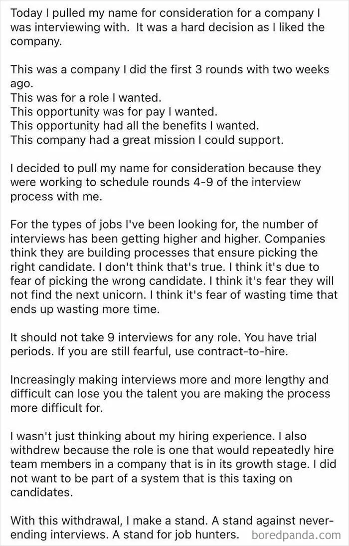 Never-Ending Interviews