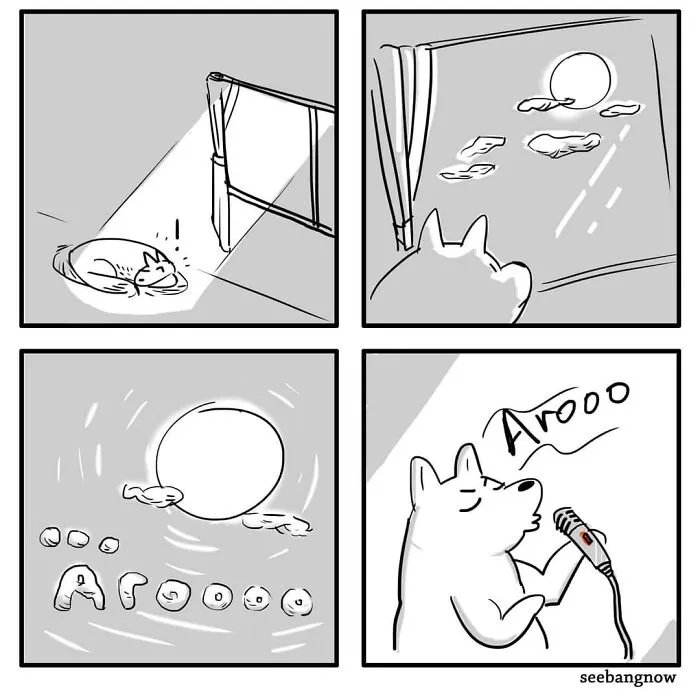 30 Comics That Show What Living With A Dog Is Really Like, By Xibang