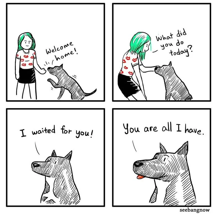 30 Comics That Show What Living With A Dog Is Really Like, By Xibang