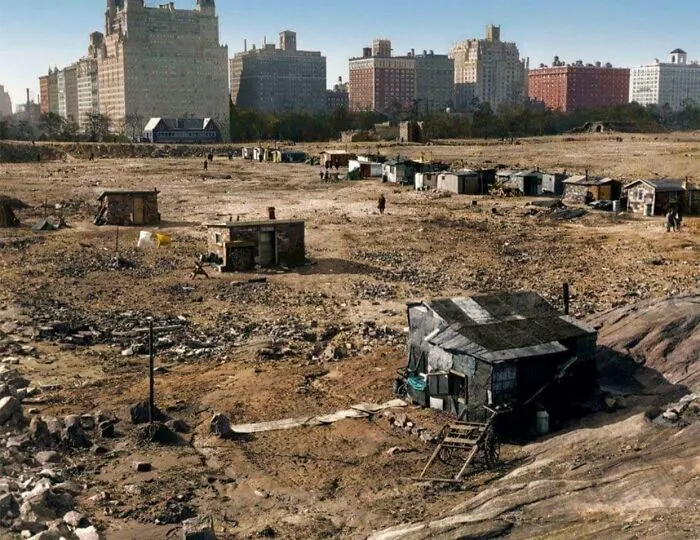 A Photo Of Central Park In NYC During The Great Depression (1933)