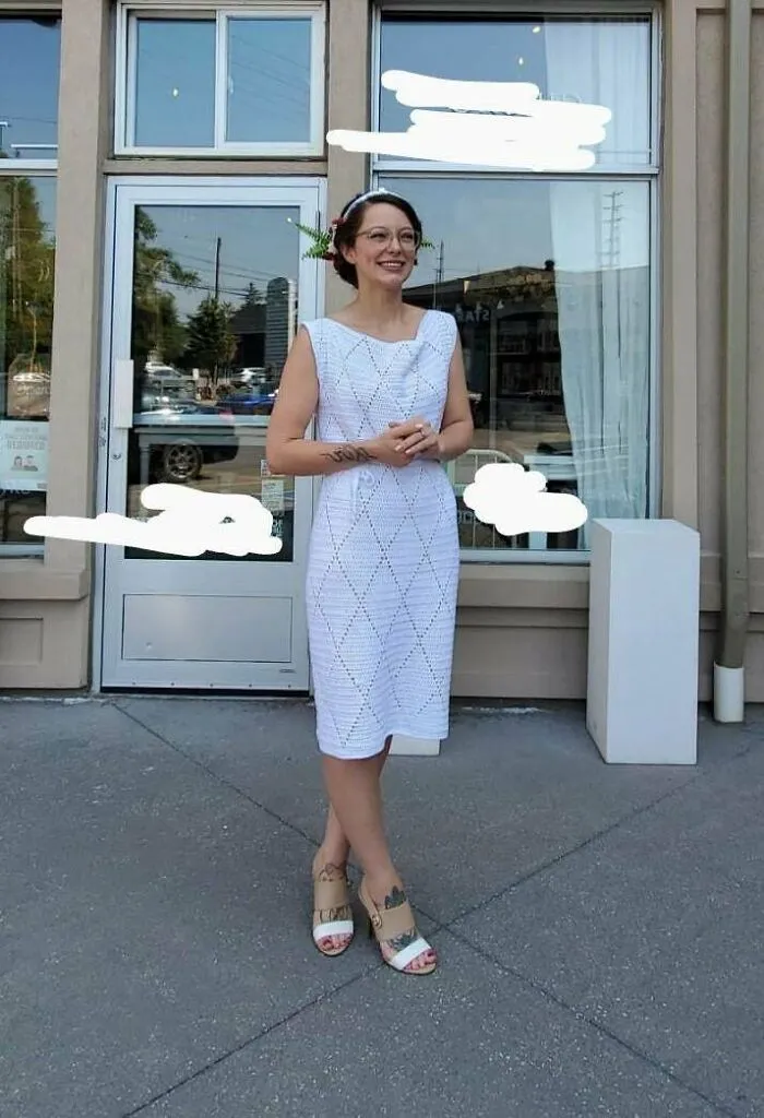 As Promised: Me Wearing The Wedding Dress I Made, On My Wedding Day!