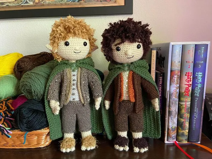 Thank You For Your Enthusiasm About My Crochet Hobbits. It Inspired Me To Make Larger Hobbits