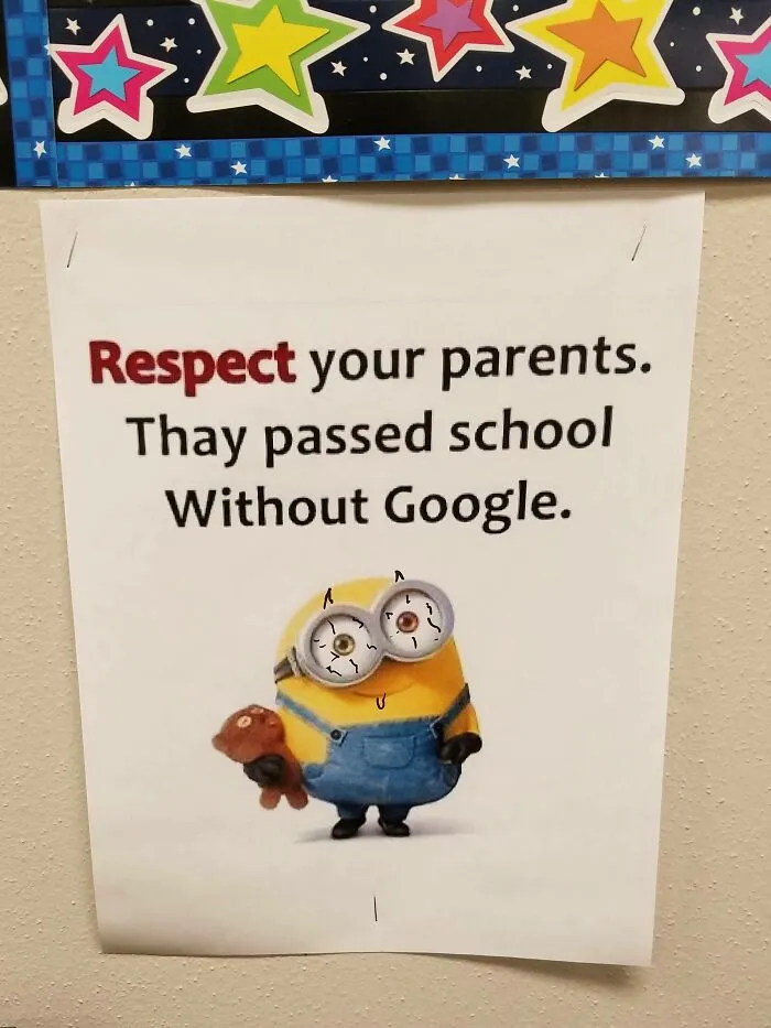 Una imagen que encontré en un aula del trabajo