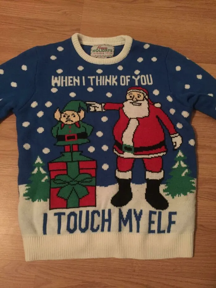 This Is My Entry For The Ugly Christmas Sweater Contest: Naughty Santa