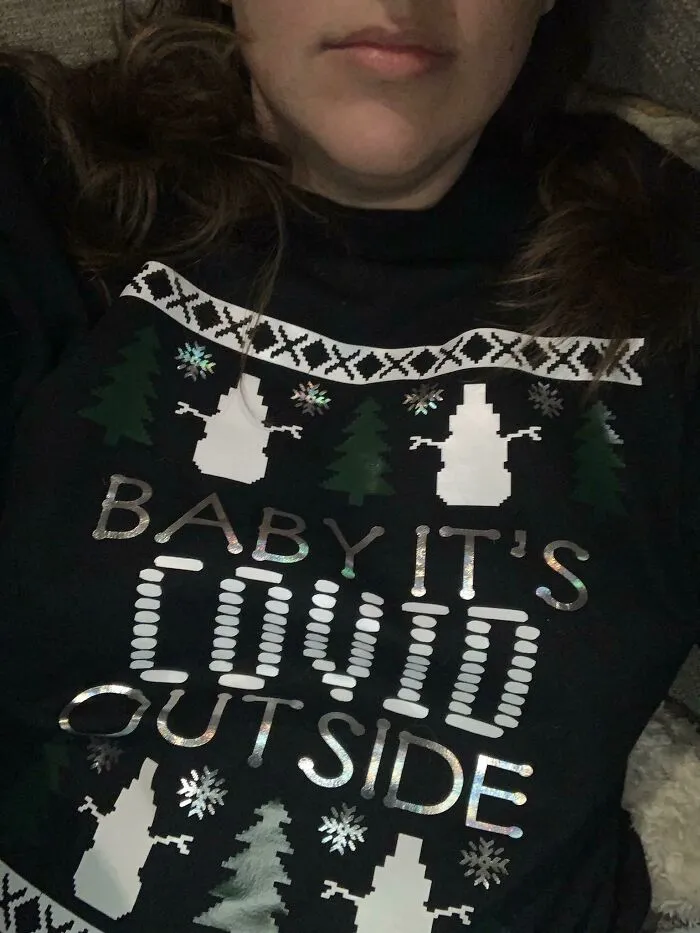 Ugly Xmas Sweatshirt Selfie