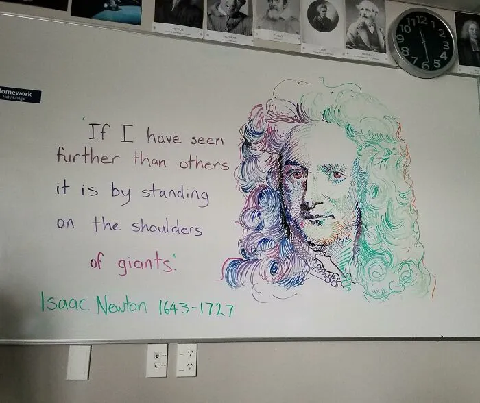 One Of The Teacher's At My New Zealand School Drawing