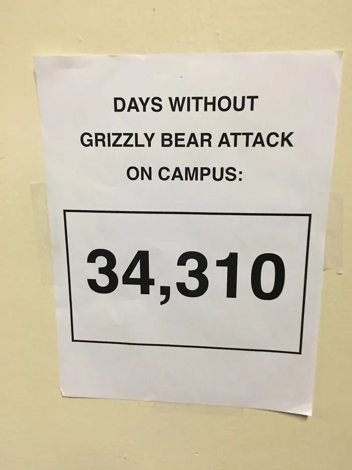 Una señal en mi escuela hoy