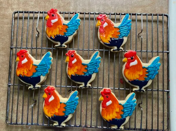 Tenía un molde para galletas en forma de pollo y quise probarlo al fin