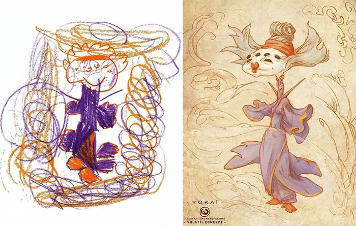 Propuesta de la niña artista Brooklynn, fan art de @volatilconcept
