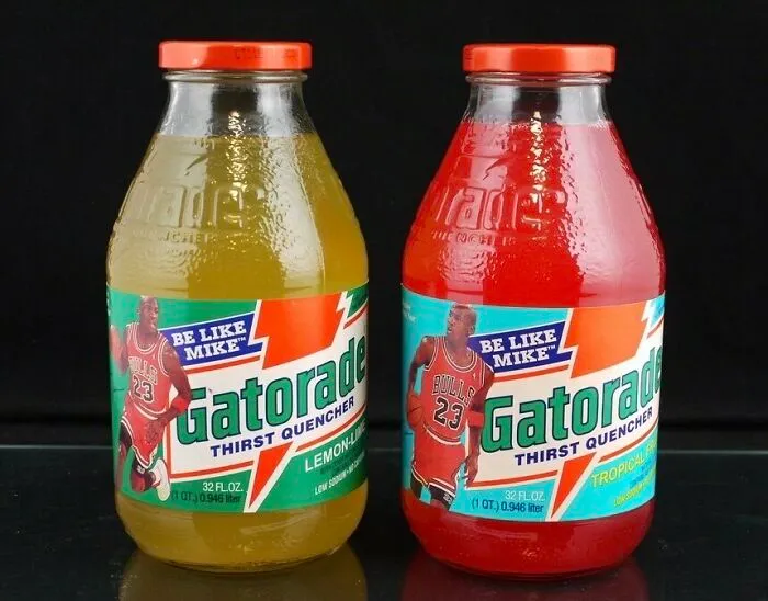 Gatorade en botellas de vidrio