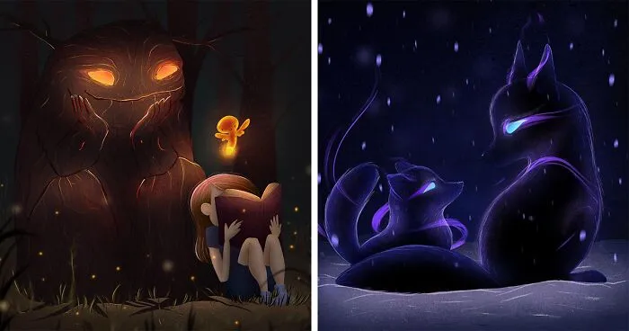 I Painted 30 Illustrations To Show That Not All Monsters Are Scary