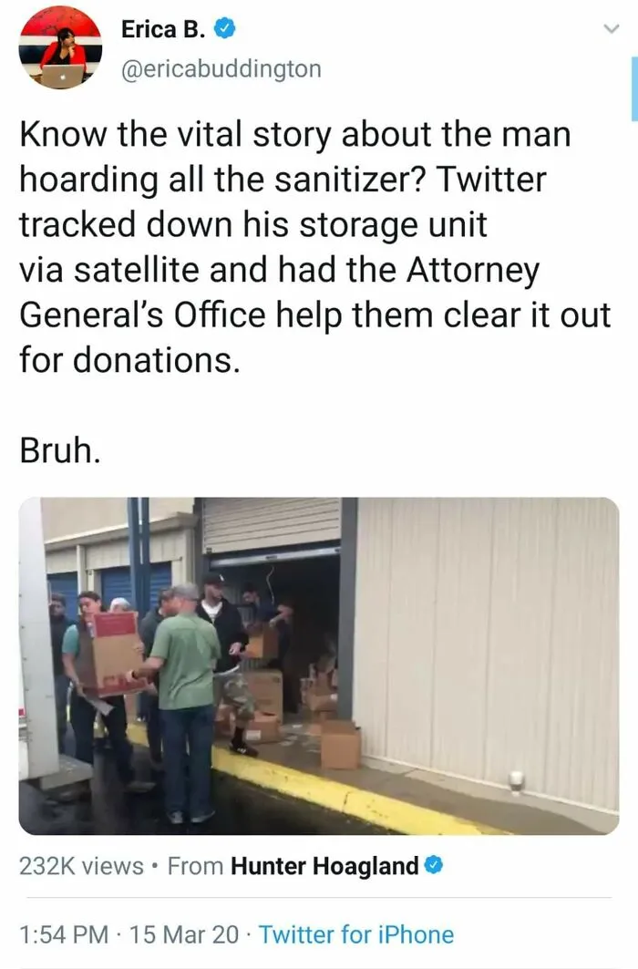 Greedy Man Has His Hoard Of Hand Sanitizer Confiscated And Donated