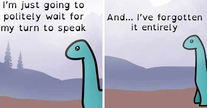 I Created A Cute Dinosaur Character To Illustrate Life With ADHD In These 24 Relatable Comics
