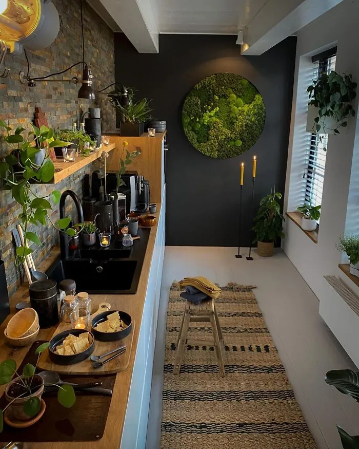 A Cozy Bohemian Kitchen In An Apartment In Kollum, Netherlands