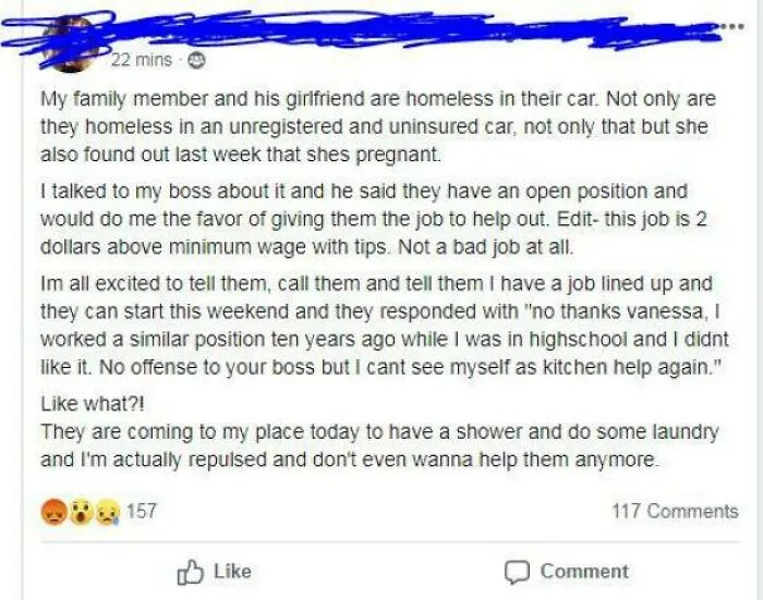 Homeless Guy & Pregnant Girlfriend Are Above A Job That Pays Above Minimum Wage!