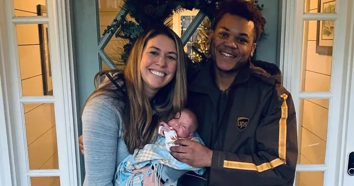 UPS Driver Leaves A Kind Message For New Mom On Her Doorbell Camera, Gets A Promotion And Is Showered With Gifts In Return