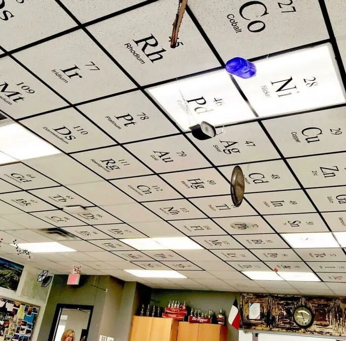 Chemistry Teacher Made Their Classroom Ceiling The Elements