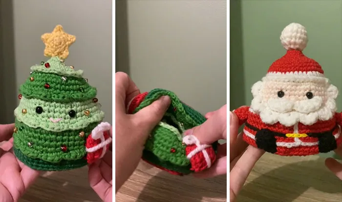 Reversible Xmas Ami. Pattern By Chibiscraft