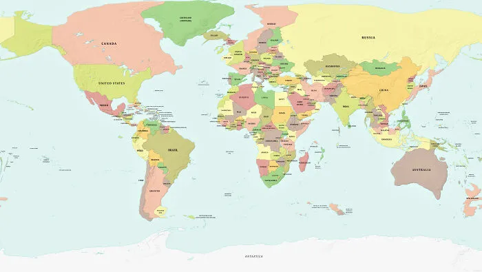 El mundo si el nivel del mar disminuyera 1000 metros